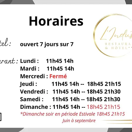 Restaurant L'industrie Hotel Saint-Omer (Pas-de-Calais)