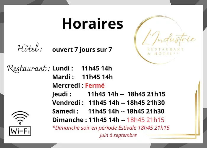 Restaurant L'industrie Hotel Saint-Omer (Pas-de-Calais)